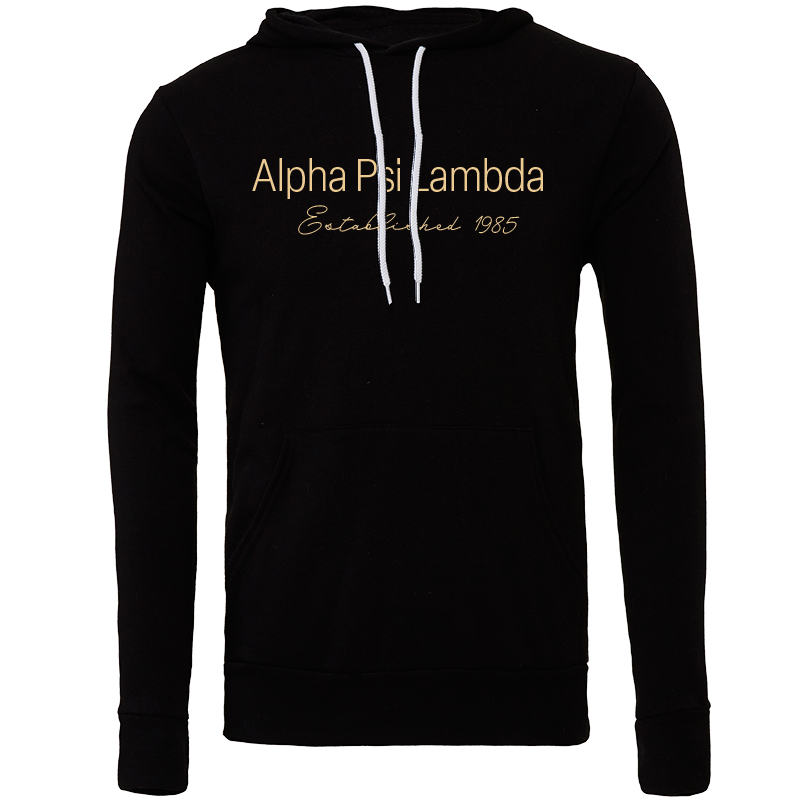 Alpha Psi Lambda Embroidered Printed Name Hooded Sweatshirts