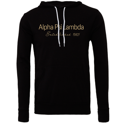 Alpha Psi Lambda Embroidered Printed Name Hooded Sweatshirts