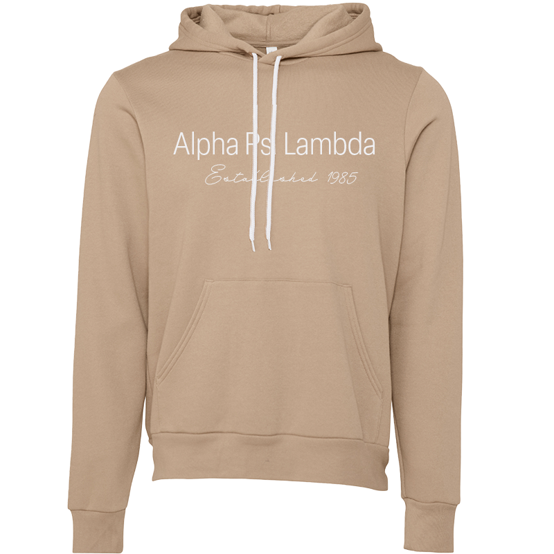 Alpha Psi Lambda Embroidered Printed Name Hooded Sweatshirts