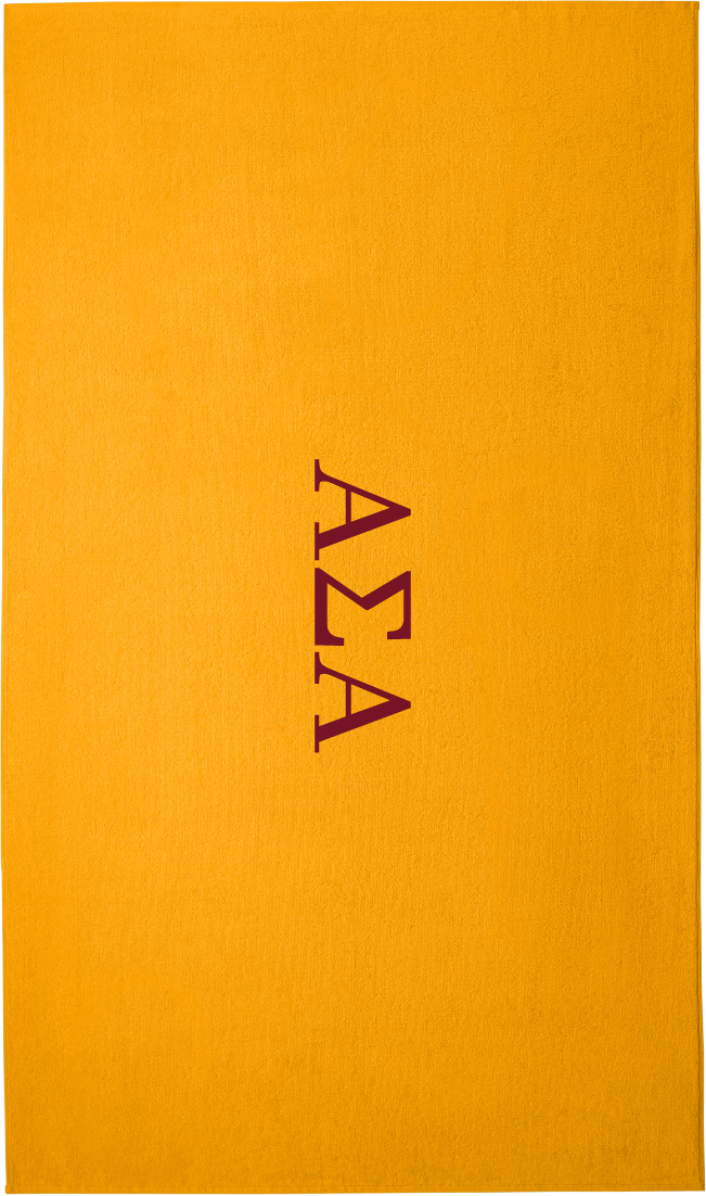 Alpha Sigma Alpha Lettered Beach Towels