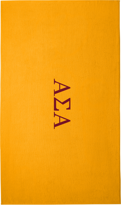 Alpha Sigma Alpha Lettered Beach Towels