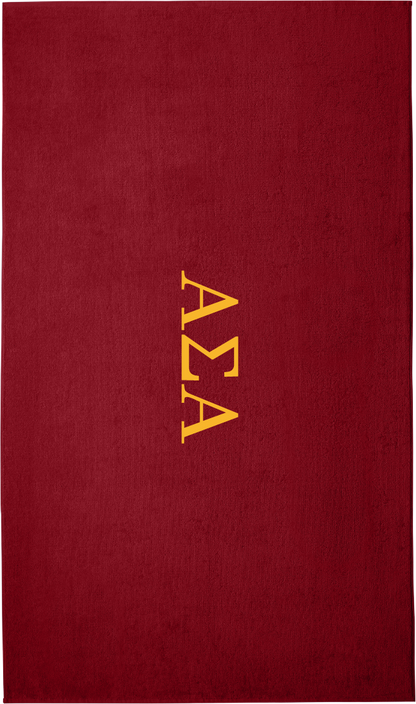Alpha Sigma Alpha Lettered Beach Towels