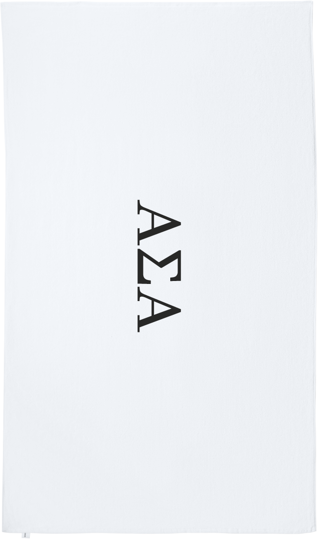 Alpha Sigma Alpha Lettered Beach Towels