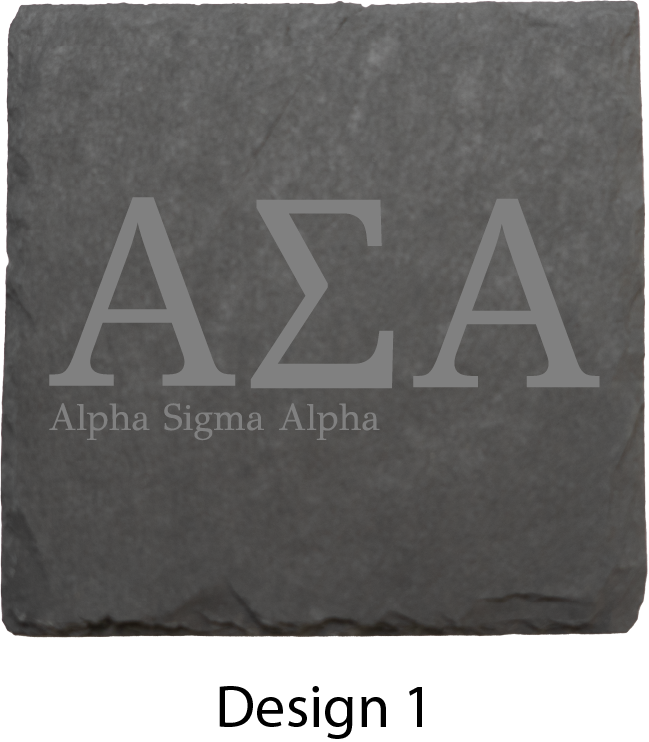 Alpha Sigma Alpha Stone Coasters - 4-Pack