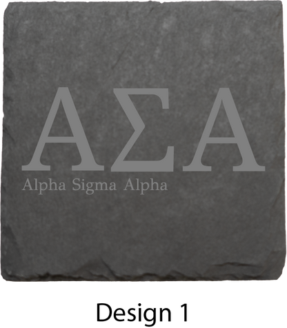 Alpha Sigma Alpha Stone Coasters - 4-Pack