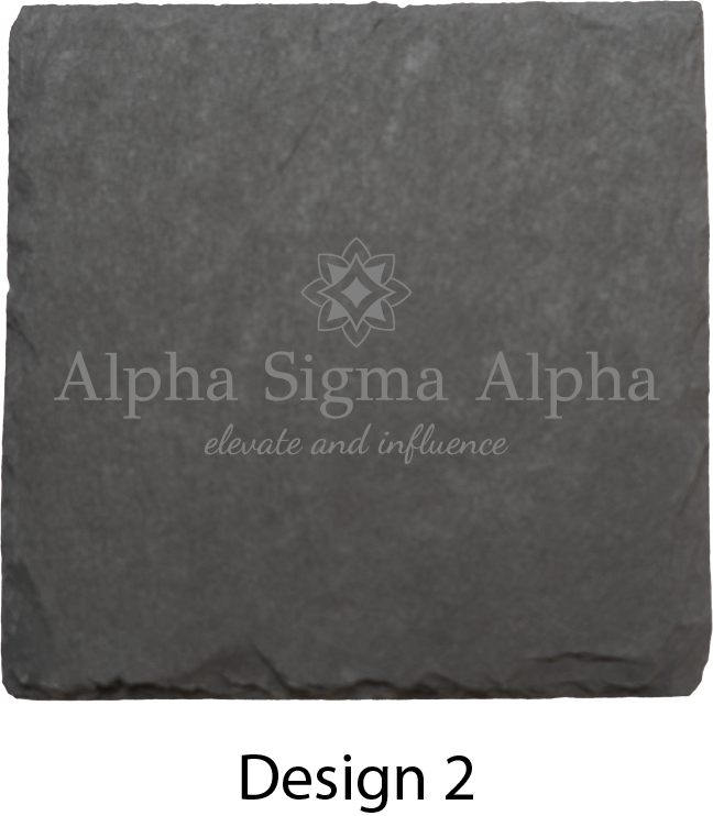 Alpha Sigma Alpha Stone Coasters - 4-Pack