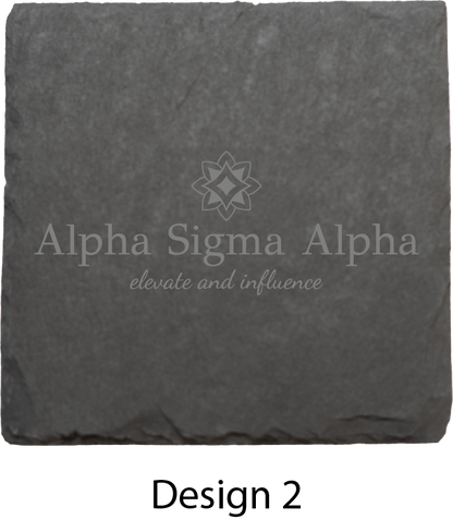 Alpha Sigma Alpha Stone Coasters - 4-Pack