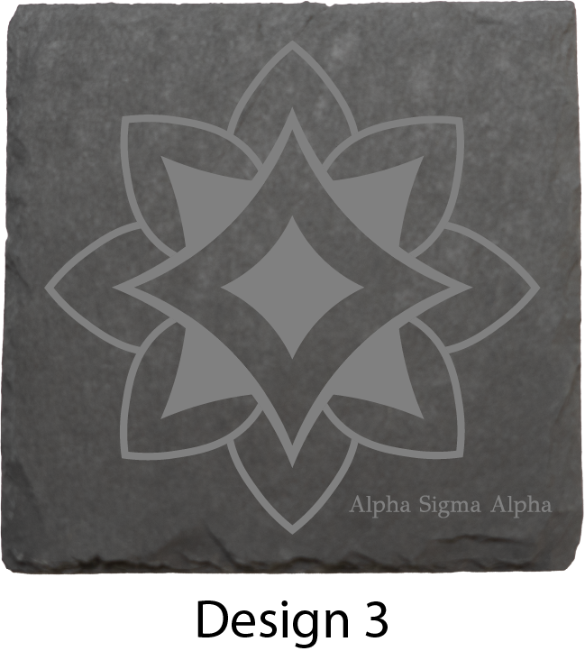 Alpha Sigma Alpha Stone Coasters - 4-Pack