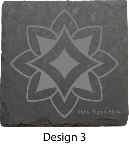 Alpha Sigma Alpha Stone Coasters - 4-Pack