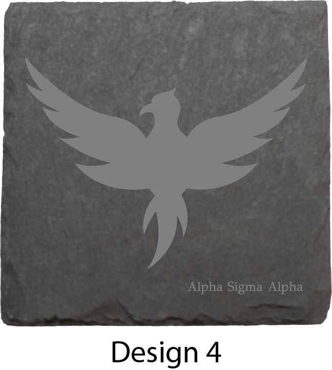 Alpha Sigma Alpha Stone Coasters - 4-Pack