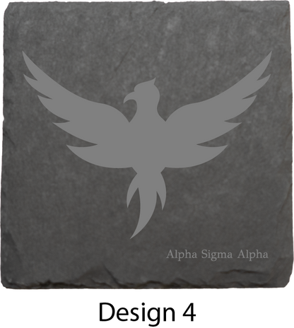 Alpha Sigma Alpha Stone Coasters - 4-Pack