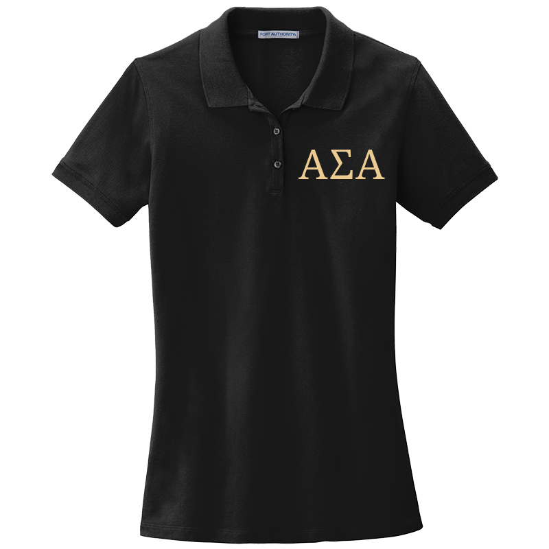 Alpha Sigma Alpha Ladies' Embroidered Polo Shirt