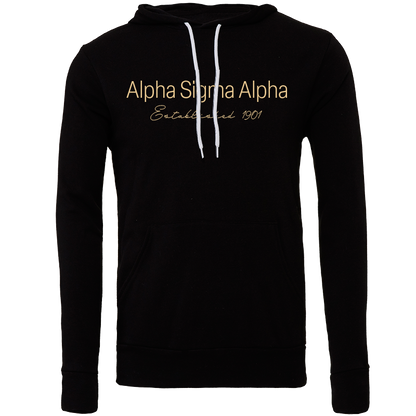 Alpha Sigma Alpha Embroidered Printed Name Hooded Sweatshirts