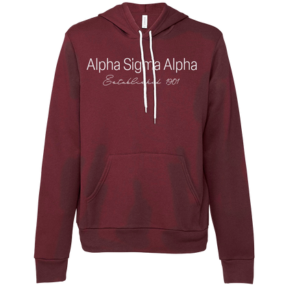 Alpha Sigma Alpha Embroidered Printed Name Hooded Sweatshirts