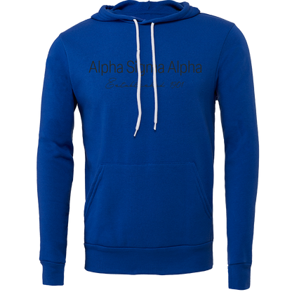Alpha Sigma Alpha Embroidered Printed Name Hooded Sweatshirts