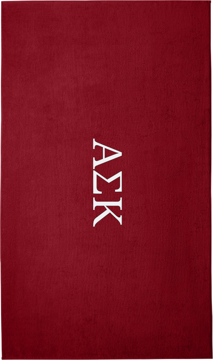 Alpha Sigma Kappa Lettered Beach Towels