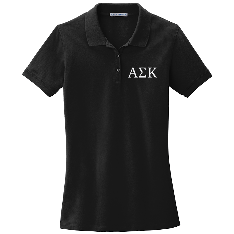 Alpha Sigma Kappa Ladies' Embroidered Polo Shirt