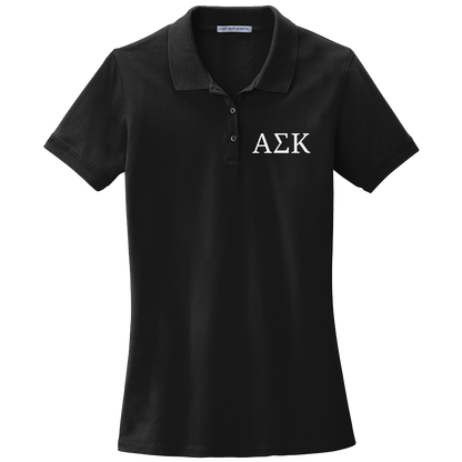 Alpha Sigma Kappa Ladies' Embroidered Polo Shirt