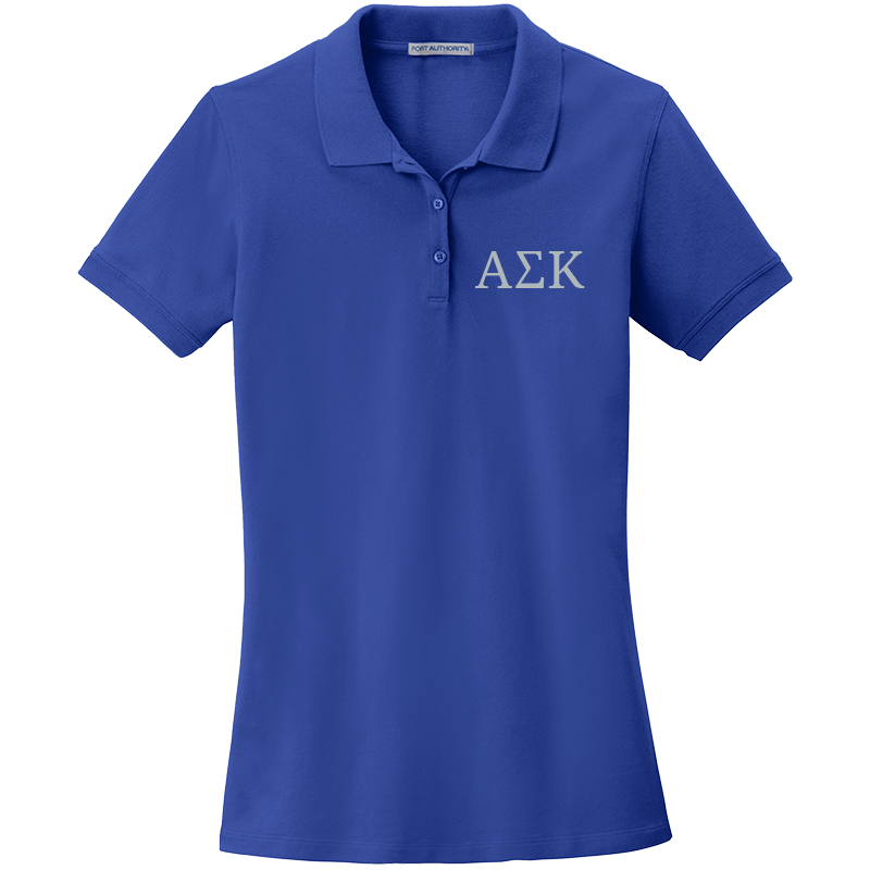 Alpha Sigma Kappa Ladies' Embroidered Polo Shirt