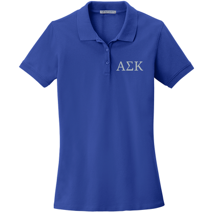 Alpha Sigma Kappa Ladies' Embroidered Polo Shirt