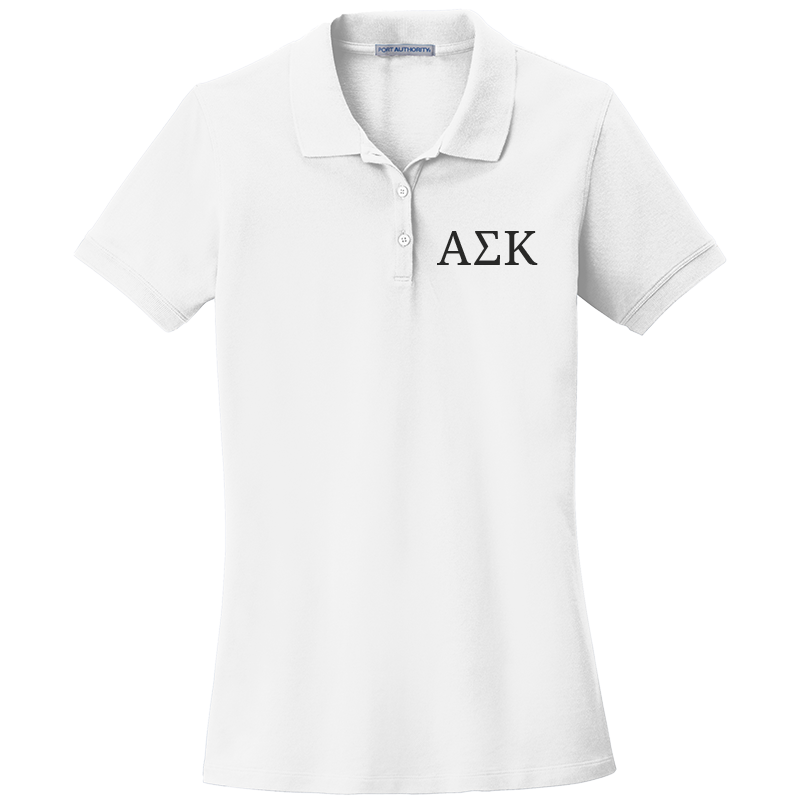 Alpha Sigma Kappa Ladies' Embroidered Polo Shirt