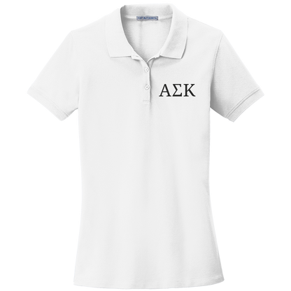 Alpha Sigma Kappa Ladies' Embroidered Polo Shirt