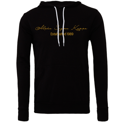 Alpha Sigma Kappa Embroidered Printed Name Hooded Sweatshirts