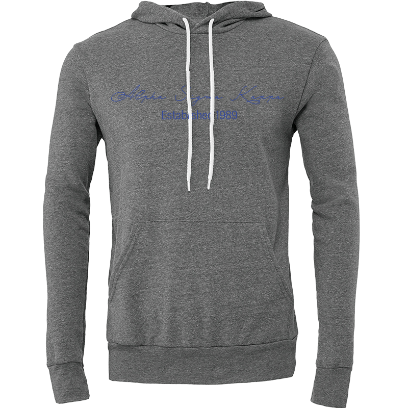 Alpha Sigma Kappa Embroidered Printed Name Hooded Sweatshirts