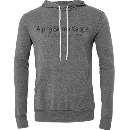 Alpha Sigma Kappa Embroidered Scripted Name Hooded Sweatshirts