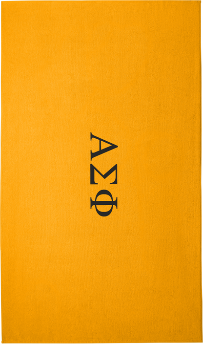 Alpha Sigma Phi Lettered Beach Towels