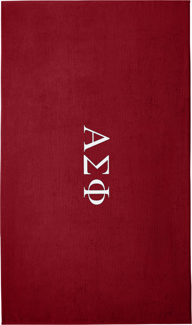 Alpha Sigma Phi Lettered Beach Towels