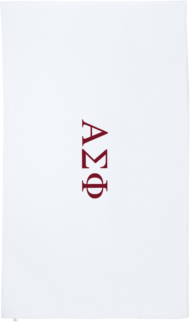 Alpha Sigma Phi Lettered Beach Towels