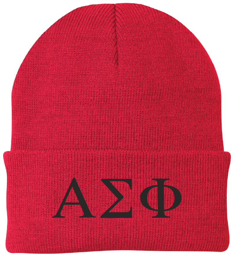 Alpha Sigma Phi Lettered Beanies