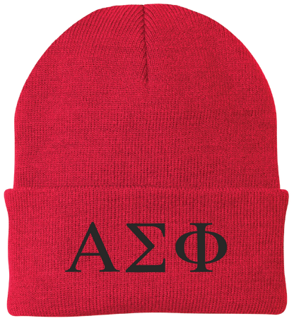 Alpha Sigma Phi Lettered Beanies