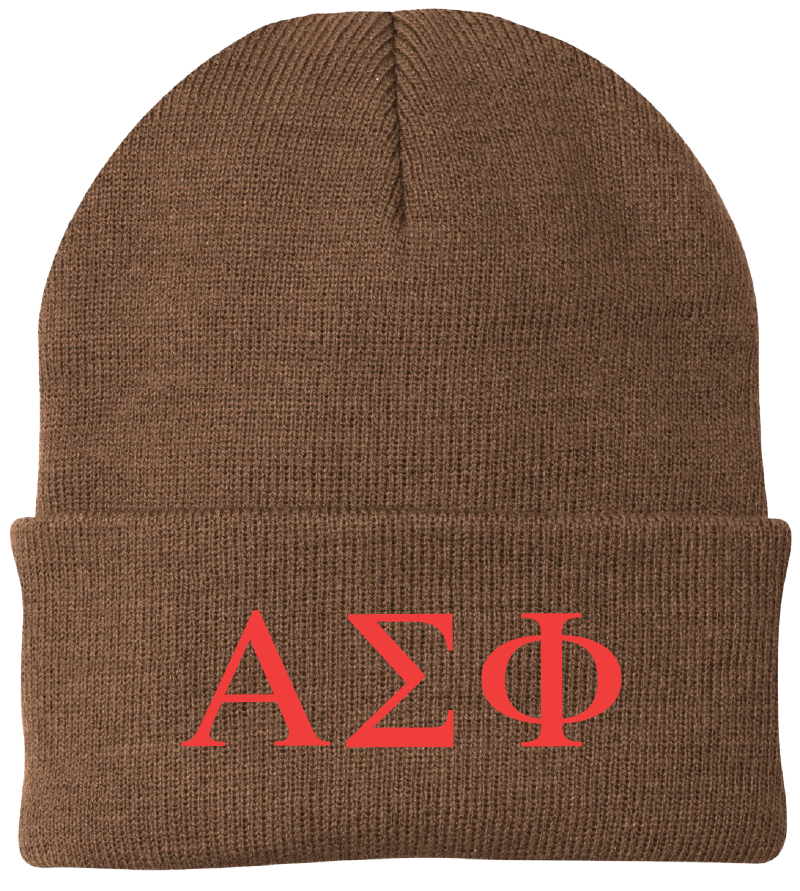 Alpha Sigma Phi Lettered Beanies