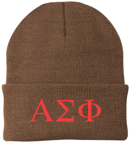 Alpha Sigma Phi Lettered Beanies