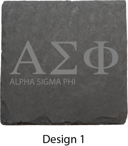 Alpha Sigma Phi Stone Coasters - 4-Pack