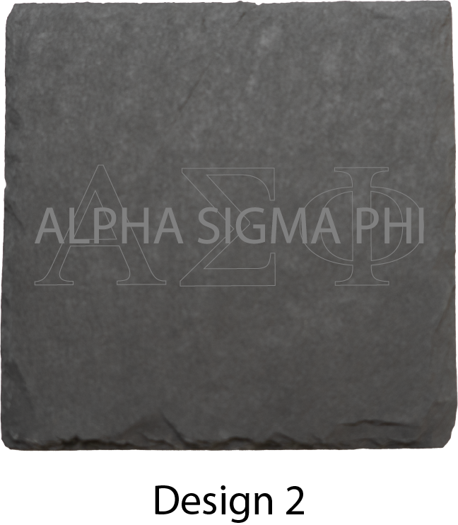 Alpha Sigma Phi Stone Coasters - 4-Pack