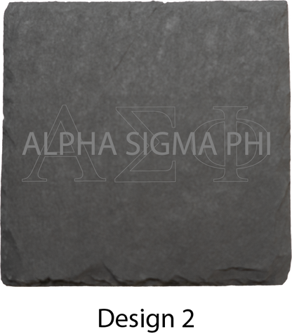 Alpha Sigma Phi Stone Coasters - 4-Pack