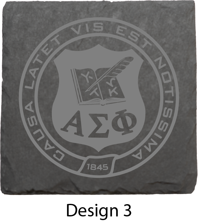 Alpha Sigma Phi Stone Coasters - 4-Pack