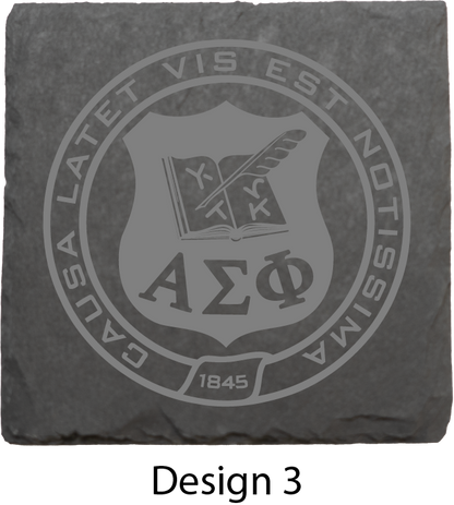 Alpha Sigma Phi Stone Coasters - 4-Pack