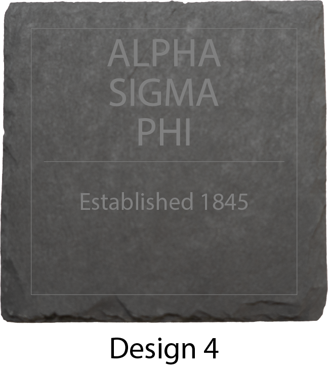 Alpha Sigma Phi Stone Coasters - 4-Pack