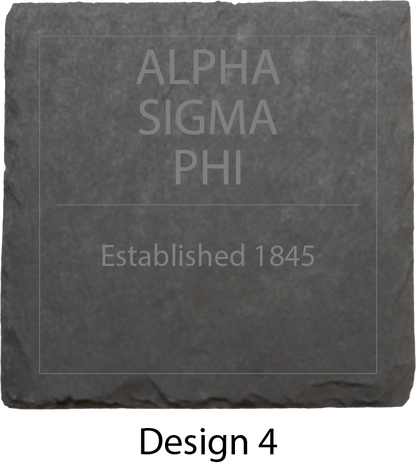 Alpha Sigma Phi Stone Coasters - 4-Pack