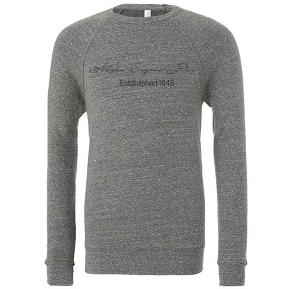 Alpha Sigma Phi Embroidered Scripted Name Crewneck Sweatshirts