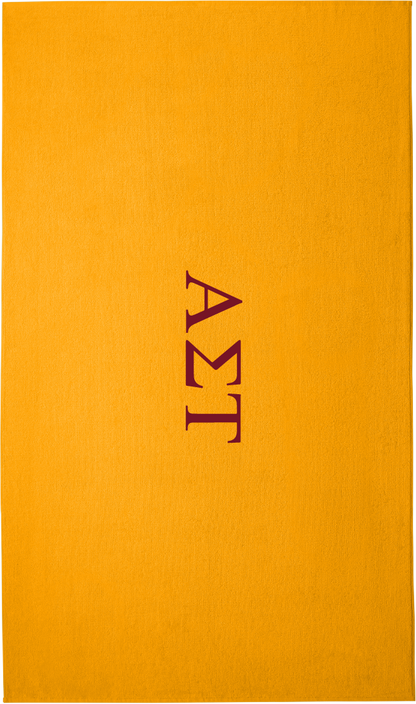 Alpha Sigma Tau Lettered Beach Towels