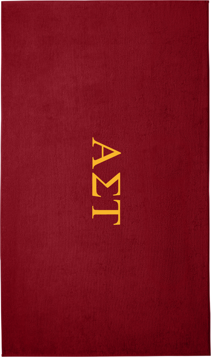 Alpha Sigma Tau Lettered Beach Towels