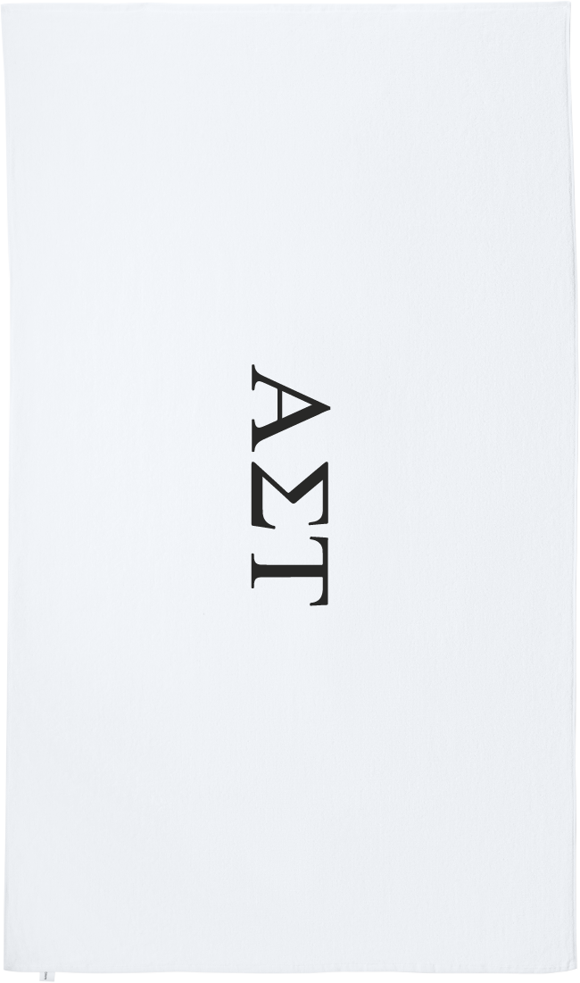 Alpha Sigma Tau Lettered Beach Towels