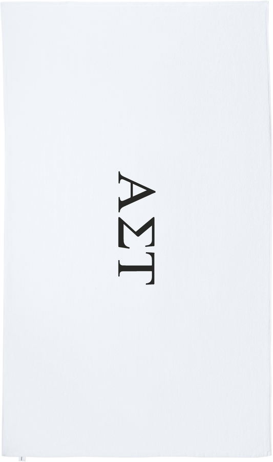 Alpha Sigma Tau Lettered Beach Towels