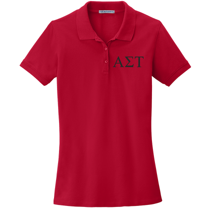 Alpha Sigma Tau Ladies' Embroidered Polo Shirt