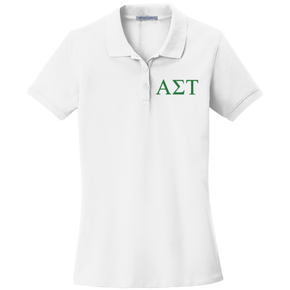 Alpha Sigma Tau Ladies' Embroidered Polo Shirt